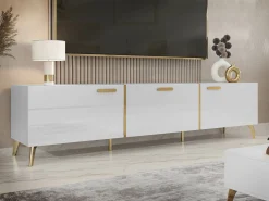 TV-bord Comfivo Capella I (Hvid + Glansfuld hvid)