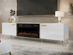 TV-bord Comfivo Capella III (Hvid + Glansfuld hvid)