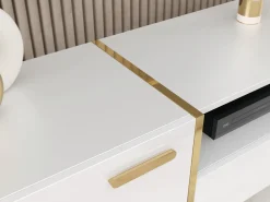 TV-bord Comfivo Capella III (Hvid + Glansfuld hvid)