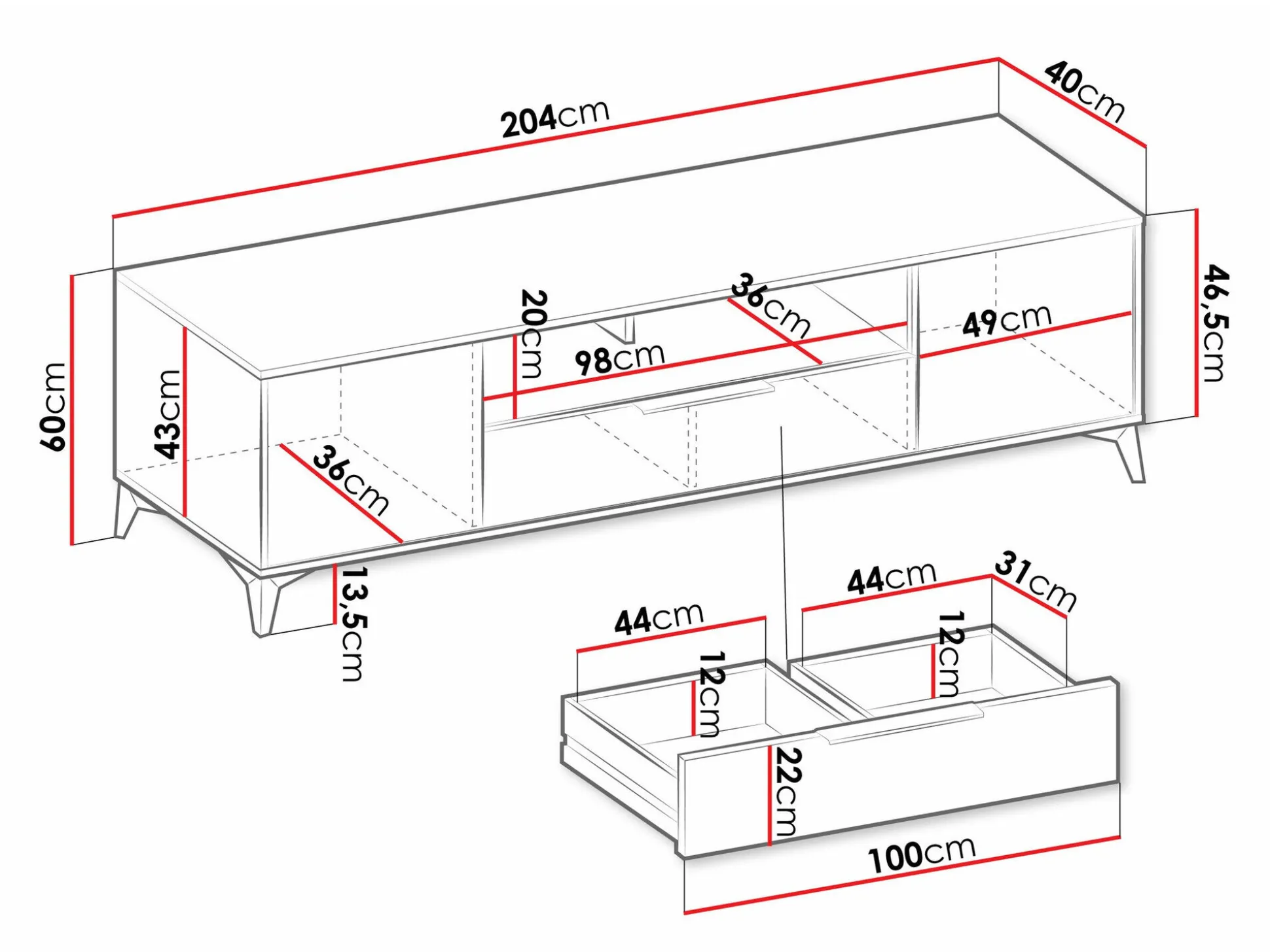 TV-bord Comfivo Citrus