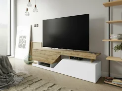 TV-bord Comfivo Daldune (Hvid + Wotan eg)