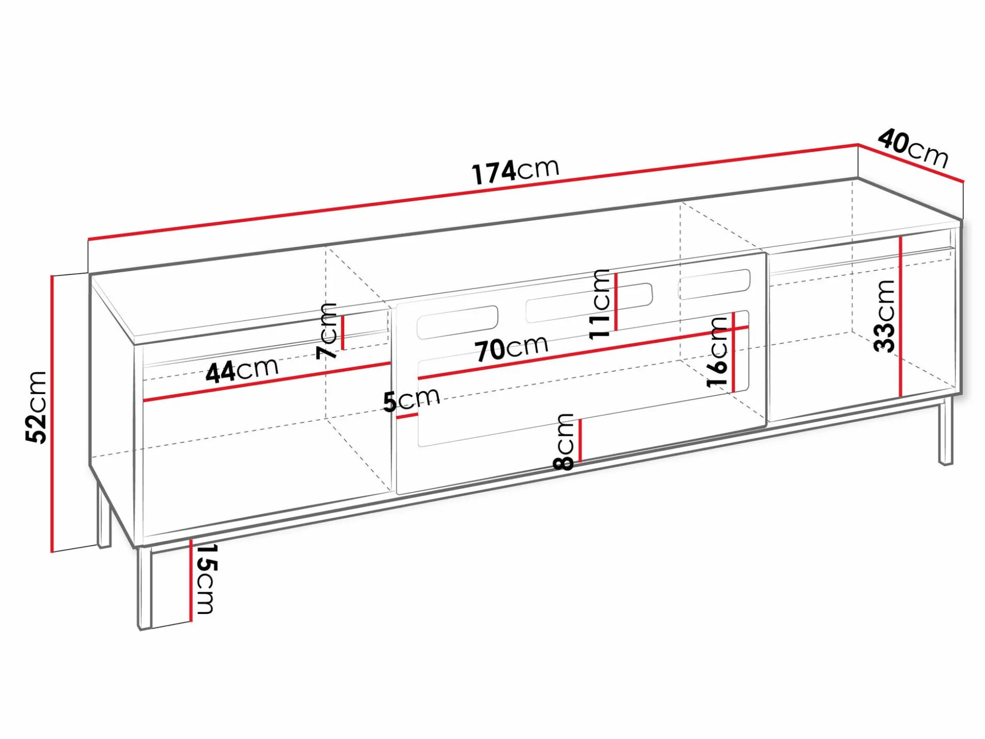 TV-bord Comfivo Delruva III (Kashmir)