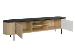 TV-bord Comfivo Livtena I (Hvid marmor + Gylden)