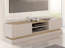 TV-bord Comfivo Tilia (Lysebrun + Egetræ)