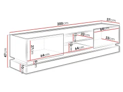TV-bord Comfivo Tilia (Lysebrun + Egetræ)