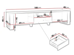 TV-bord Comfivo Vestora