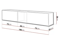 TV-bord Corbele 115 (Hvid)