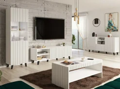 TV-bord Dicto (Hvid + Sort)