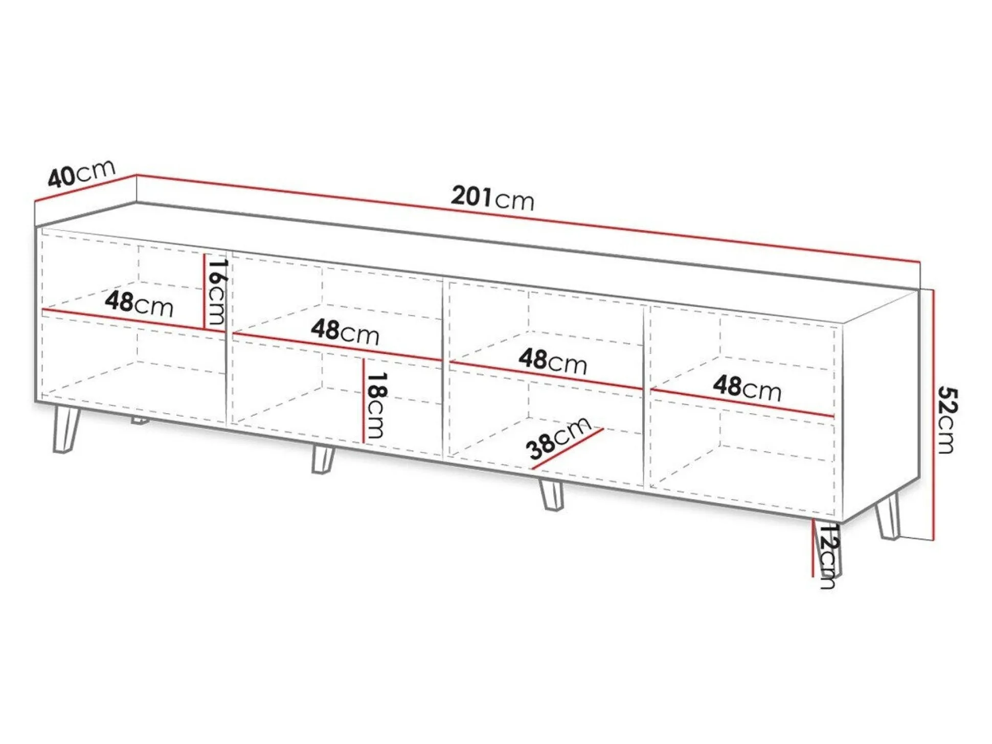 TV-bord Dicto I (Hvid)