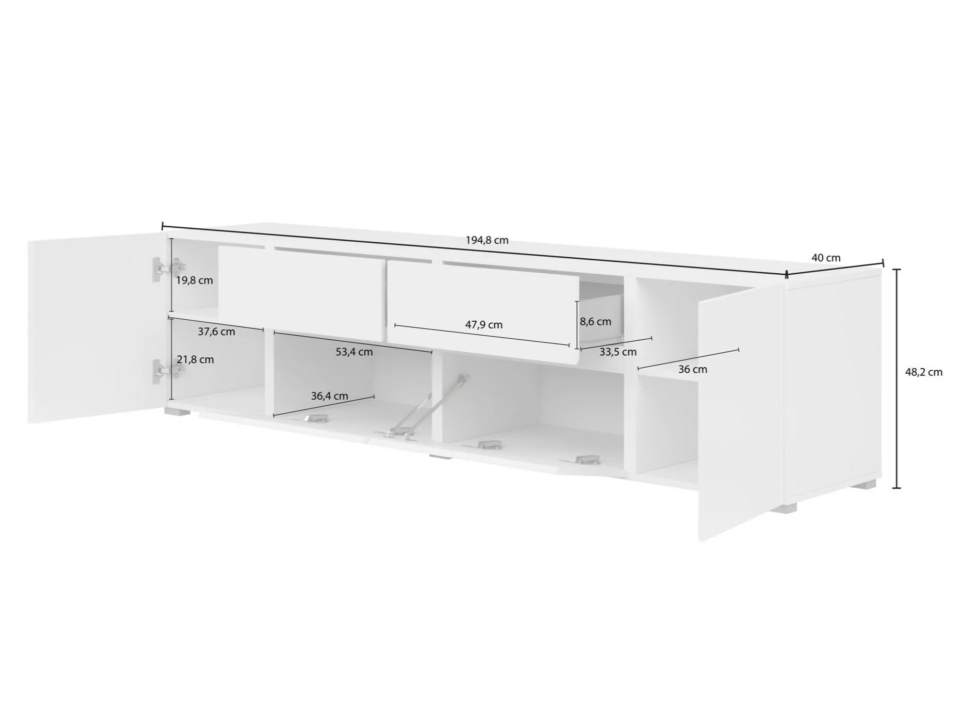 TV-bord Elbleve 100 (Hvid)