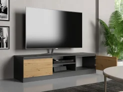 TV-bord Elbvelu 125 (Antracit + Artisan eg)