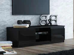 TV-bord Elbvelu 124 (Sort + Blank sort)