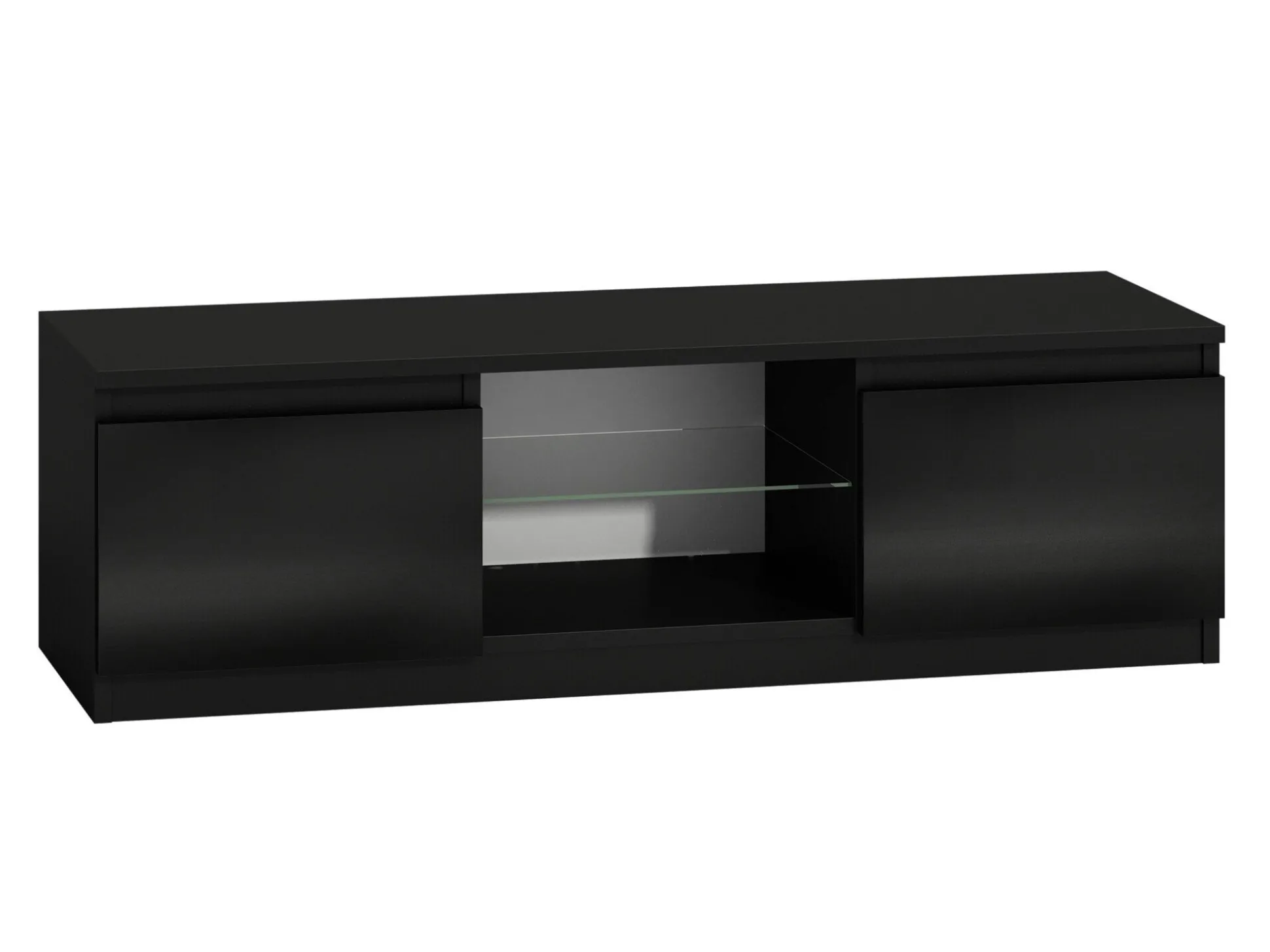 TV-bord Elbvelu 124 (Sort + Blank sort)