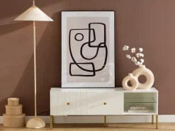 TV-bord Etliva 104 (Hvid + Gylden)