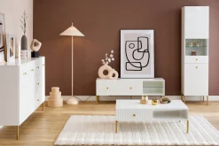 TV-bord Etliva 104 (Hvid + Gylden)