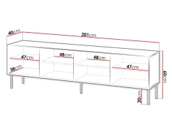 TV-bord Evavese 103 (Beige)