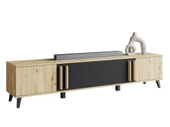 TV-bord Facetor (Artisan eg + Grafit)