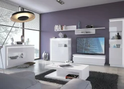 TV-bord Feldeli 101 (Hvid + Glansfuld hvid)