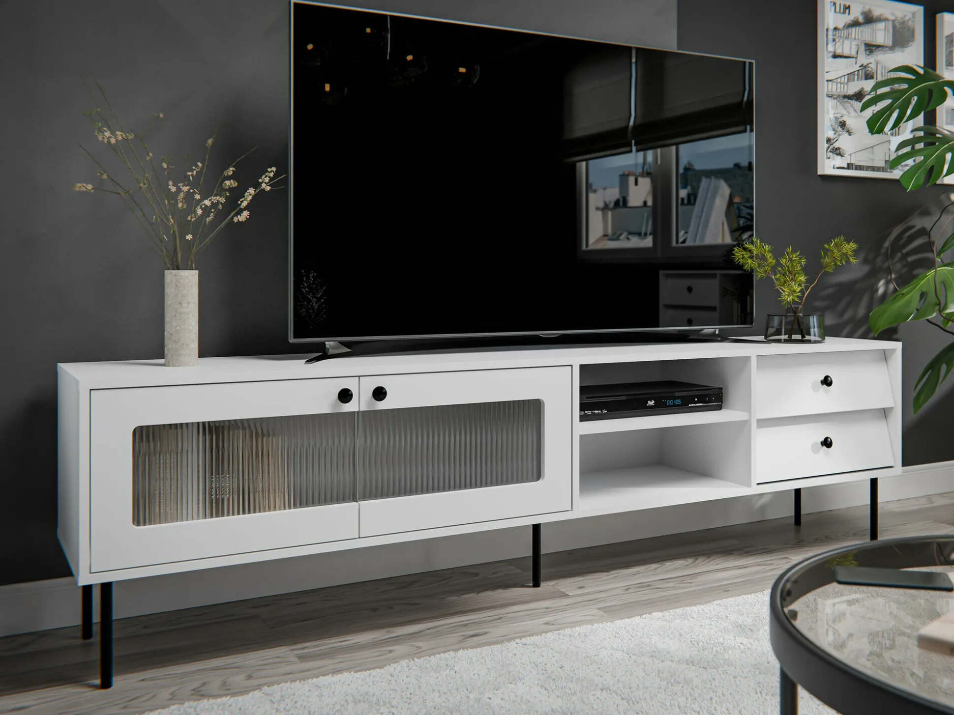 TV-bord Feletri 103 (Hvid)