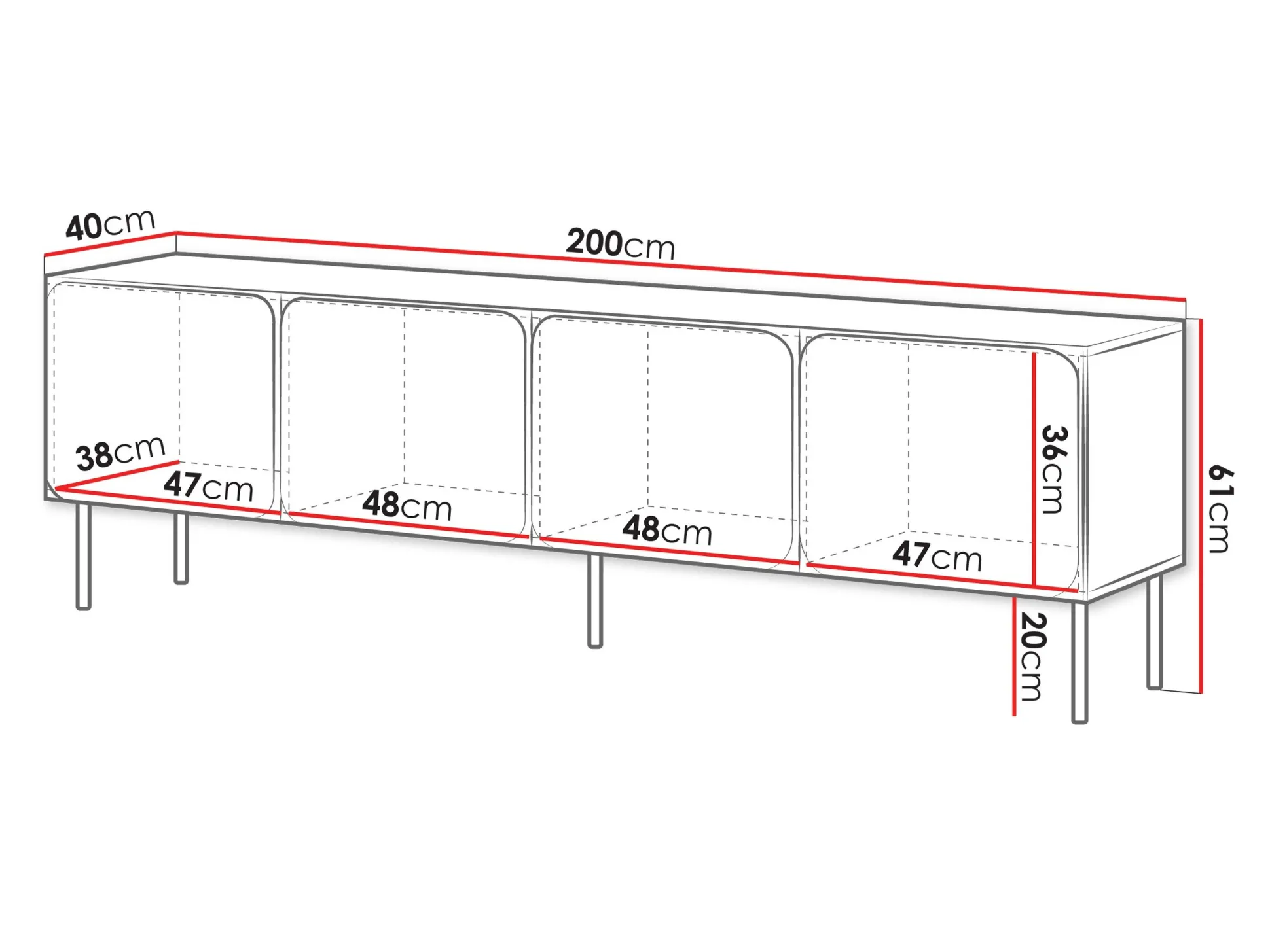 TV-bord Fentore 101 (Kashmir)