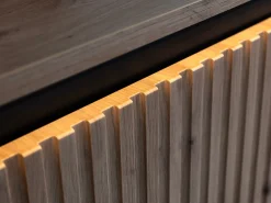 TV-bord Fernolu 105 (Artisan eg + Sort)