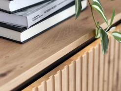 TV-bord Fernolu 105 (Artisan eg + Sort)