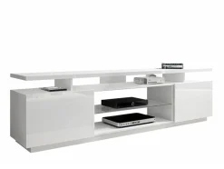 TV-bord Figura (Hvid + Glansfuld hvid)