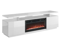 TV-bord Figura I (Hvid + Glansfuld hvid)