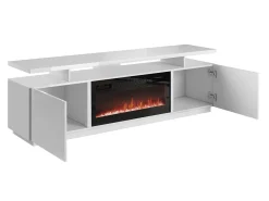 TV-bord Figura I (Hvid + Glansfuld hvid)