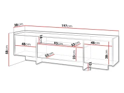 TV-bord Filus (Mørk eg)