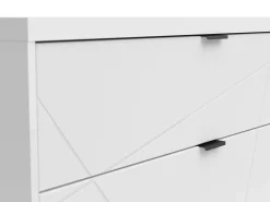 TV-bord Fivale 104 (Glansfuld hvid + Hvid)