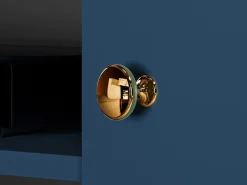 TV-bord Flonovu 104 (Mørkeblå + Gylden)