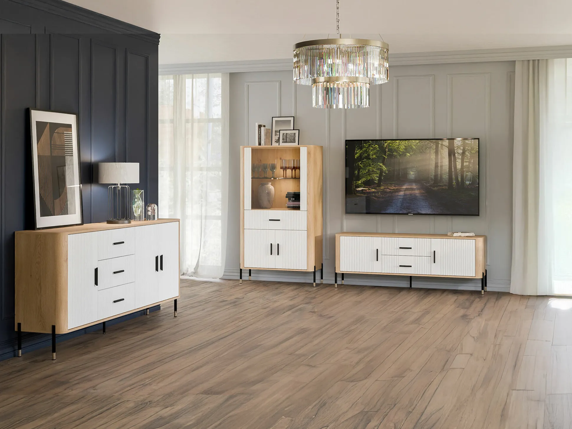 TV-bord Flosora 103 (Hvid)