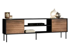 TV-bord Flosoru 104 (Valnød + Sort)