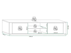 TV-bord Gilroy 107 (Sonoma eg)