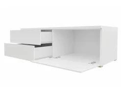 TV-bord Hortus (Hvid + Glansfuld hvid)
