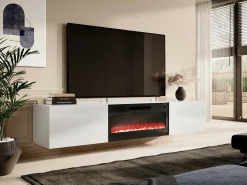 TV-bord Imago I (Hvid + Glansfuld hvid)