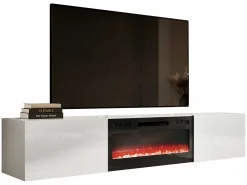 TV-bord Imago I (Hvid + Glansfuld hvid)