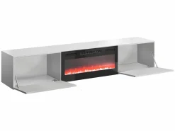 TV-bord Imago I (Hvid + Glansfuld hvid)