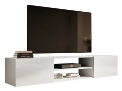 TV-bord Imago II (Hvid + Glansfuld hvid)