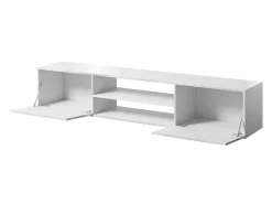 TV-bord Imago II (Hvid + Glansfuld hvid)