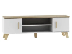 TV-bord Larfloi 108 (Hvid + Sonoma eg)