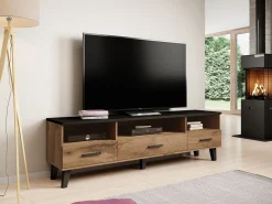 TV-bord Larfloi 109 (Wotan eg + Sort)