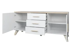 TV-bord Larfloi 107 (Wotan eg + Sort)