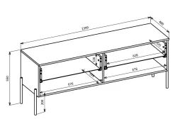 TV-bord Levtenu 108 (Egetræ)