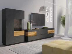 TV-bord Livlore 102 (Matera grå + Wotan eg)