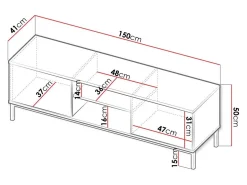 TV-bord Lomsore 101 (Hvid)
