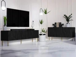 TV-bord Lorelbo 103 (Sort + Gylden)