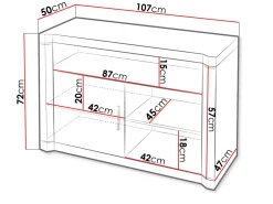 TV-bord Lorelie 110 (Trøffel egetræ)