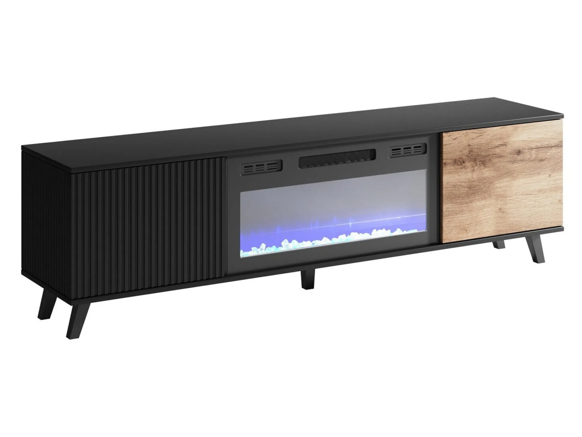 TV-bord Luelia 121 (Sort + Wotan eg)